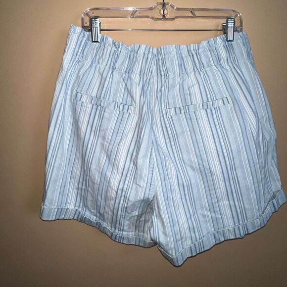 American Eagle Blue‎ & White Striped Paperbag Mom Shorts Size 16 NWOT - Picture 6 of 10